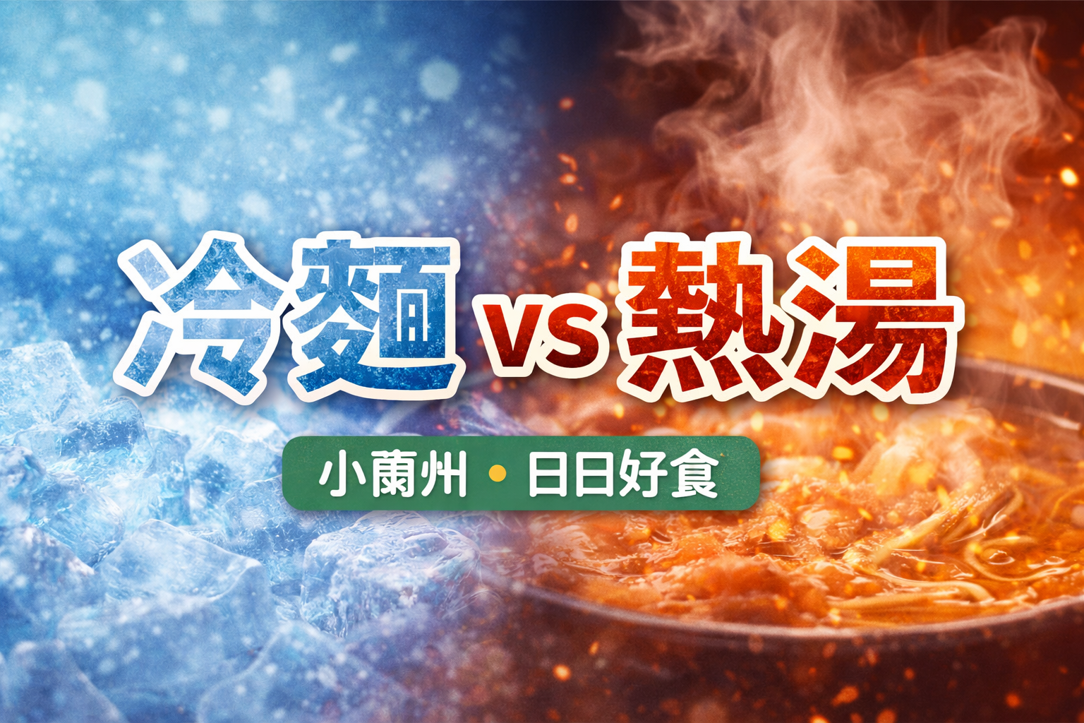小蘭州蕎麥麵冷麵與熱湯吃法實測對照圖，呈現不同溫度下的麵體口感與香氣表現差異